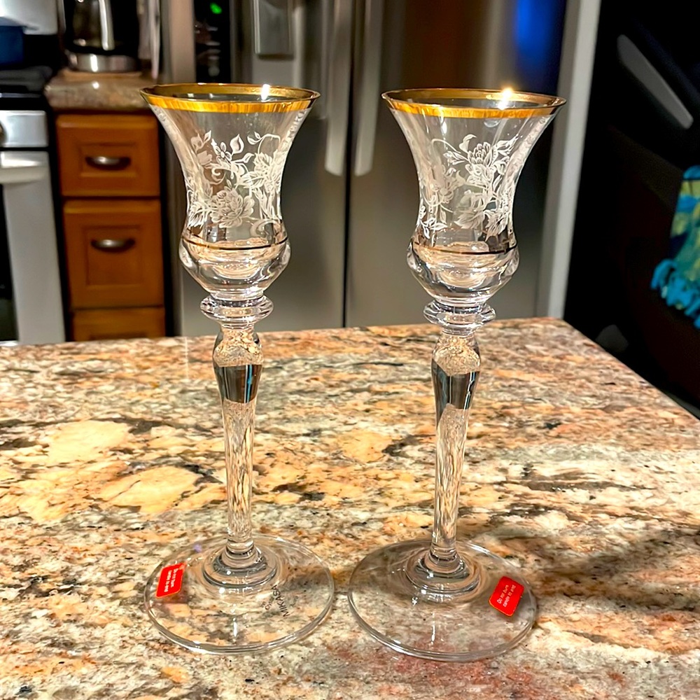 Mikasa Antique Lace Candle Holder-Set of 2